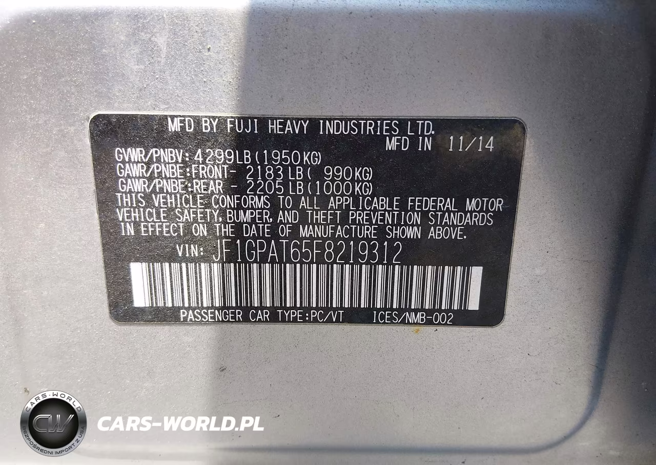 2015 Subaru Impreza 2.0I Sport Premium VIN:JF1GPAT65F8219312 - 9