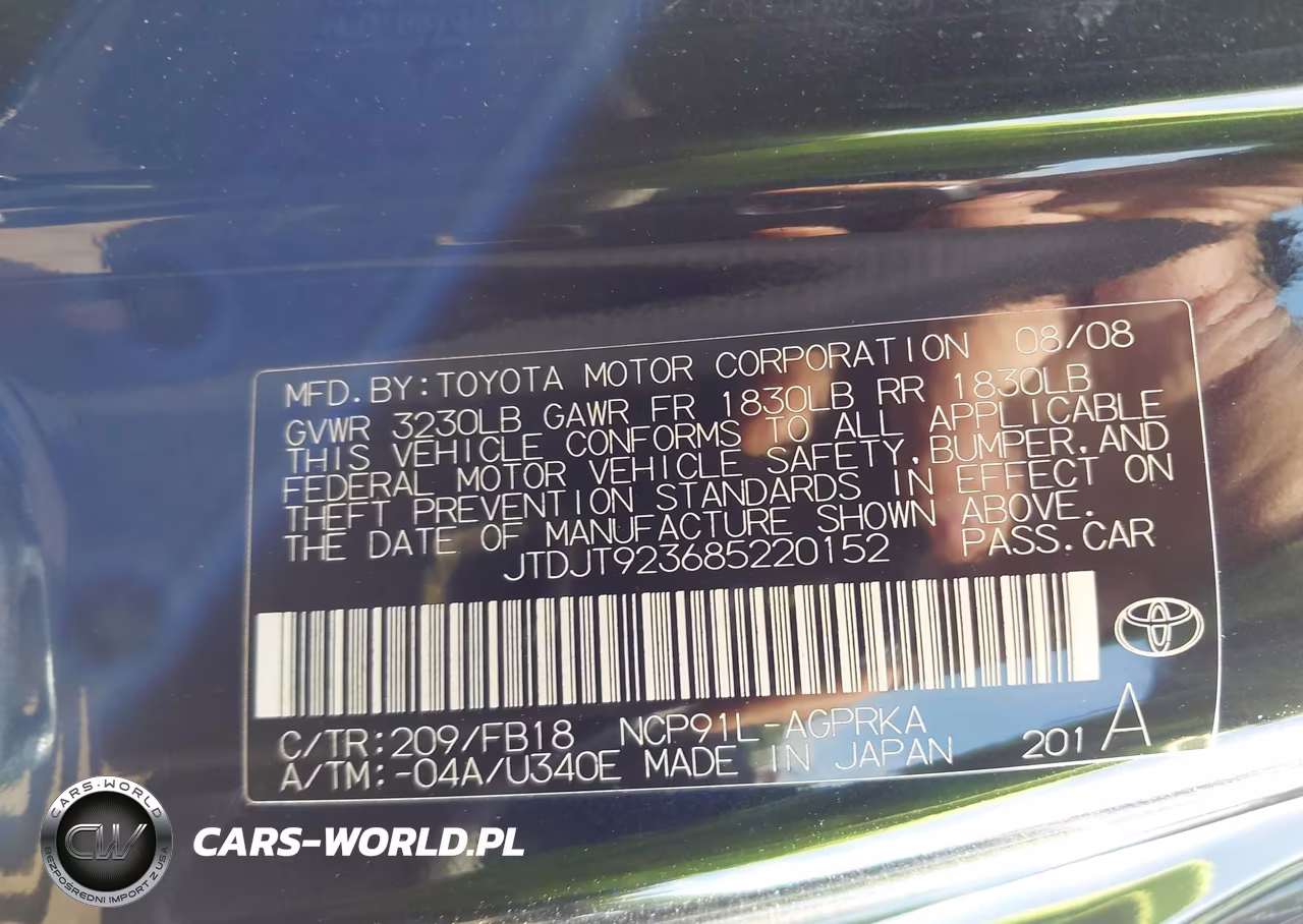 2008 Toyota Yaris VIN:JTDJT923685220152 - 9
