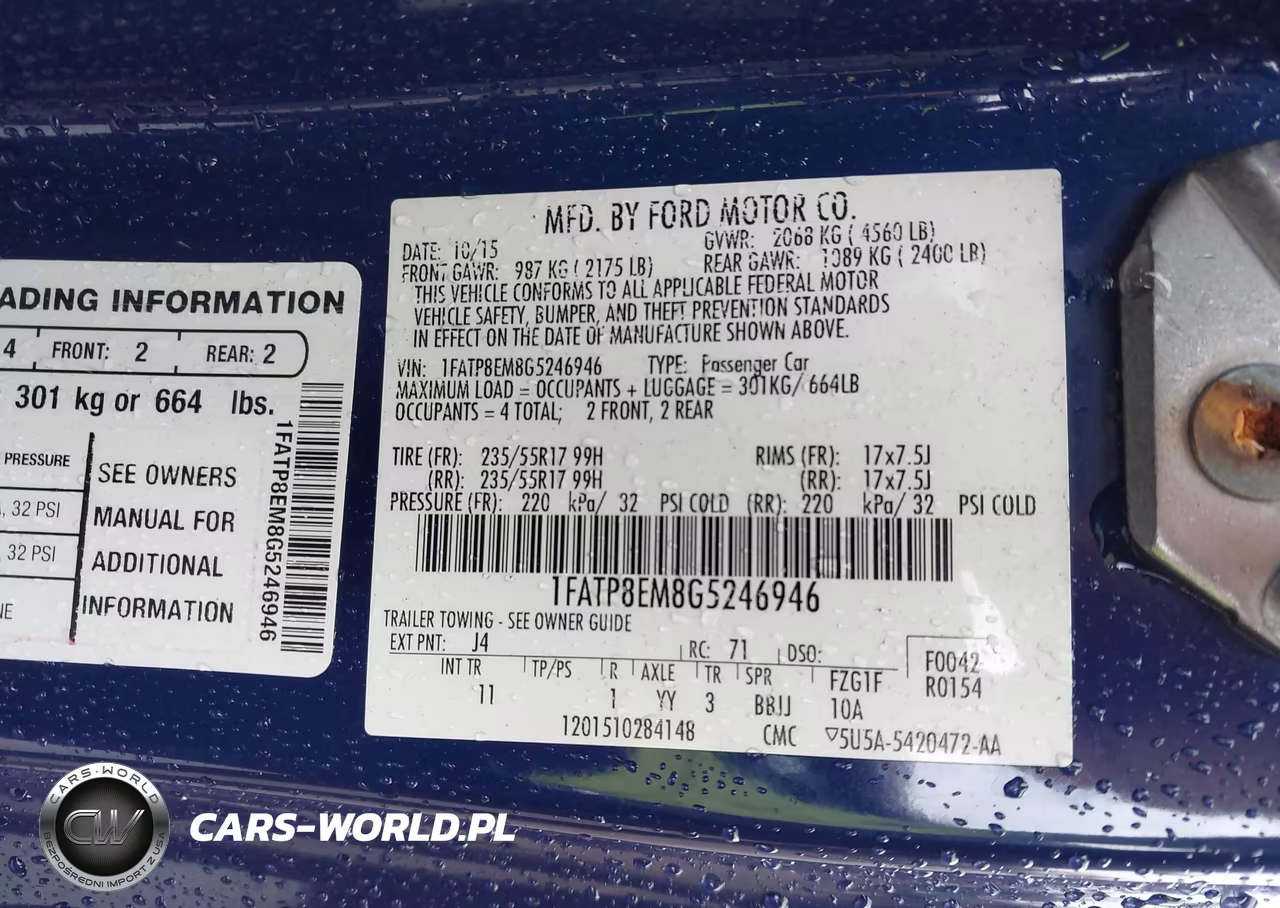 2016 Ford Mustang V6 VIN:1FATP8EM8G5246946 - 9