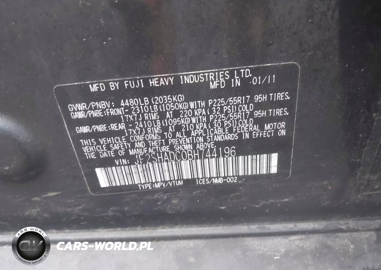 2011 Subaru Forester 2.5X Premium VIN:JF2SHADC0BH744196 - 9