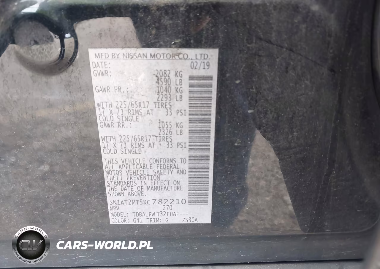 2019 Nissan Rogue S VIN:5N1AT2MT5KC782210 - 9