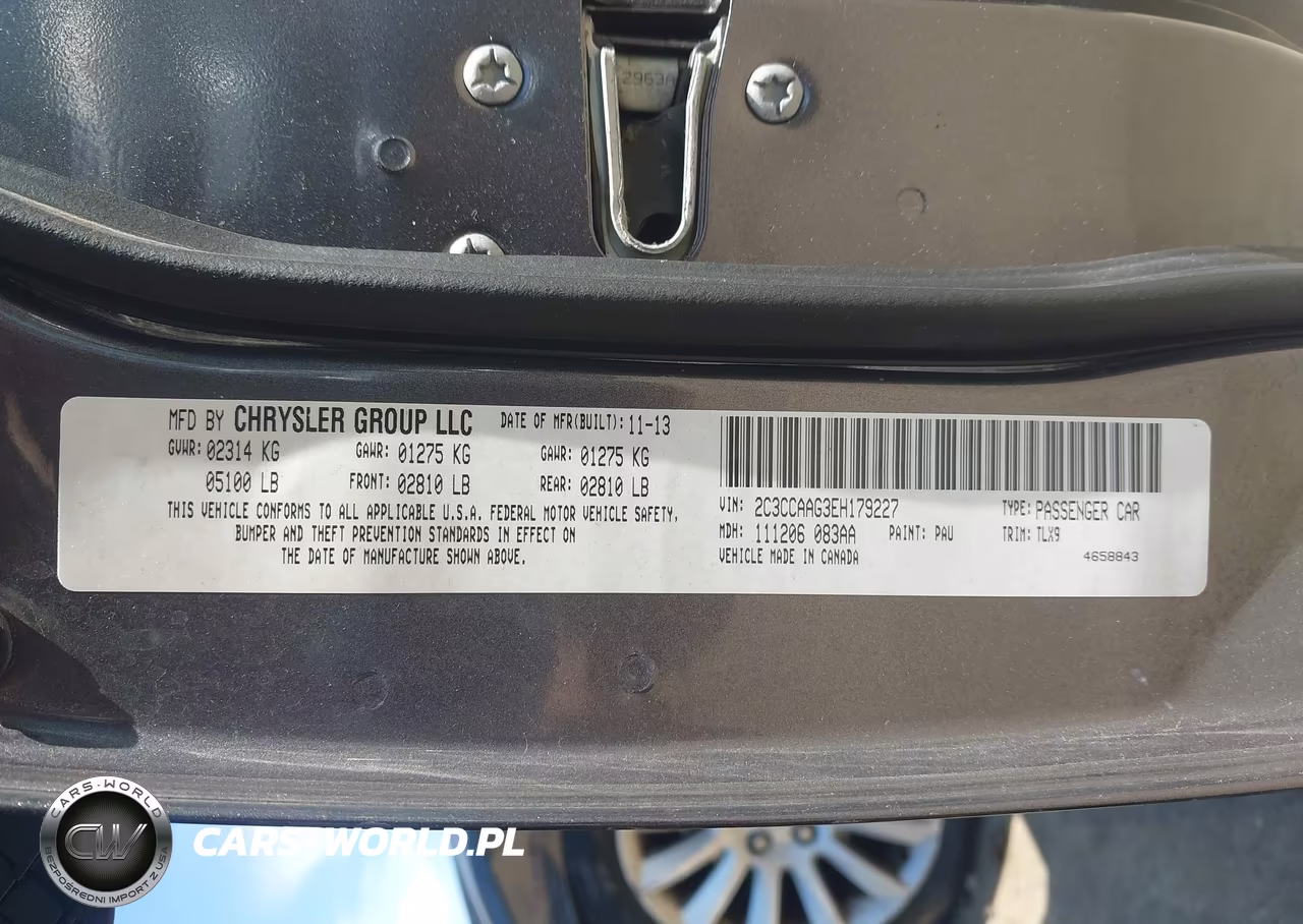 2014 Chrysler 300 VIN:2C3CCAAG3EH179227 - 9