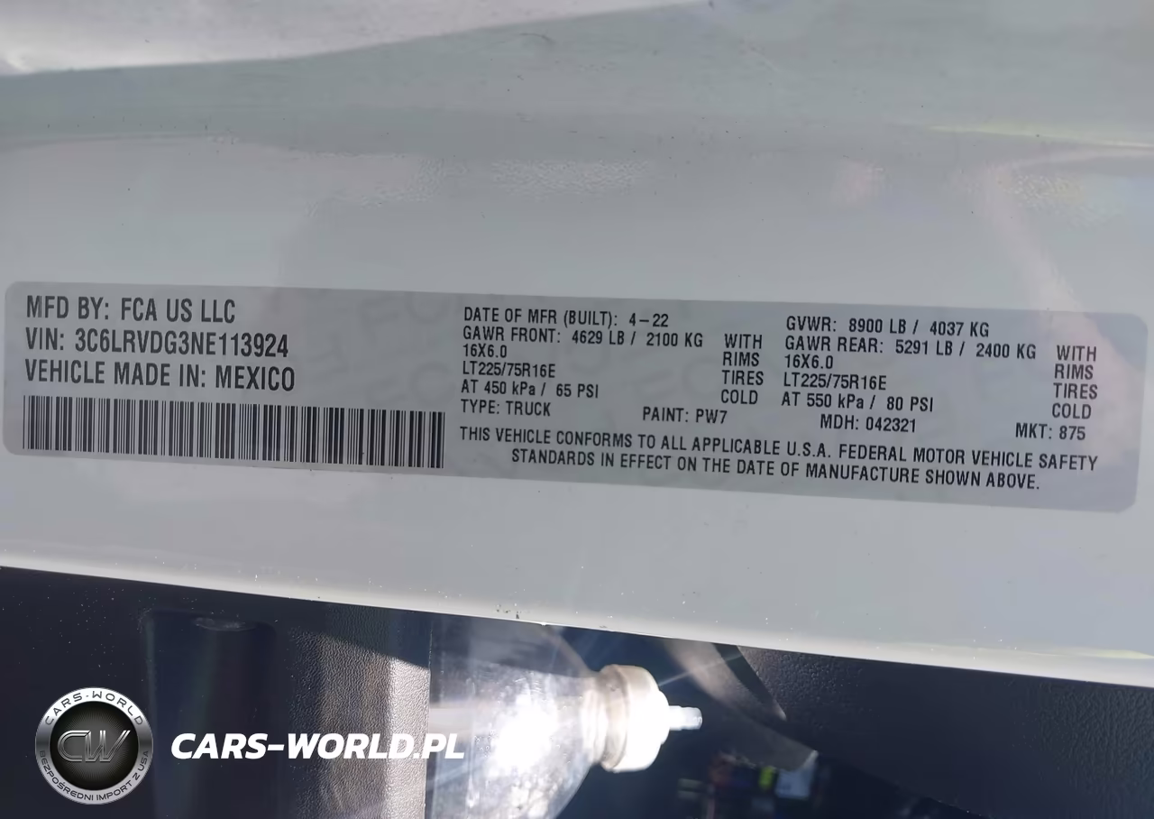 2022 Ram Promaster 2500 High Roof 159 Wb VIN:3C6LRVDG3NE113924 - 9