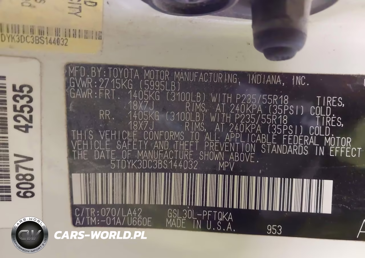 2011 Toyota Sienna Limited V6 VIN:5TDYK3DC3BS144032 - 9
