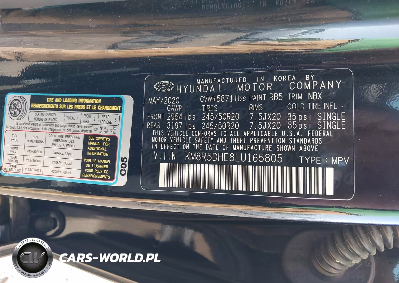 2020 Hyundai Palisade Limited VIN:KM8R5DHE8LU165805 - 9