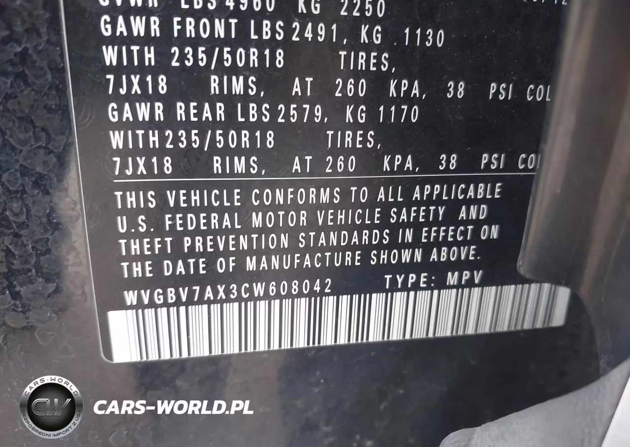 2012 Volkswagen Tiguan Se VIN:WVGBV7AX3CW608042 - 9