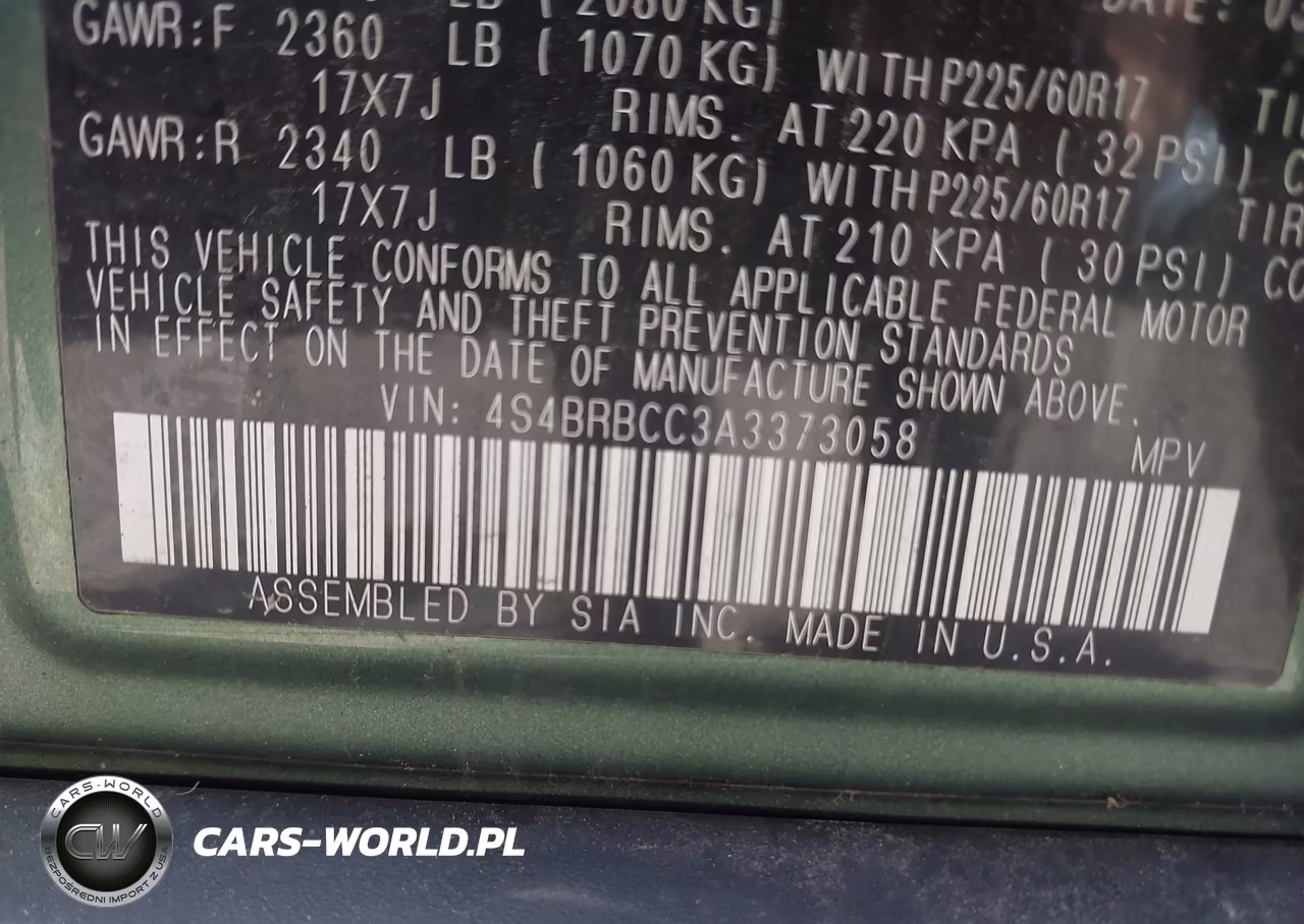 2010 Subaru Outback 2.5I Premium VIN:4S4BRBCC3A3373058 - 9