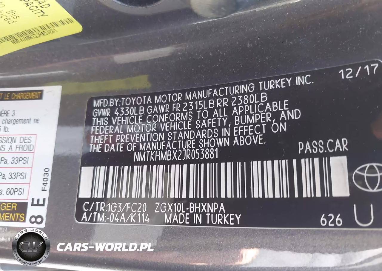 2018 Toyota C-Hr Xle VIN:NMTKHMBX2JR053881 - 9