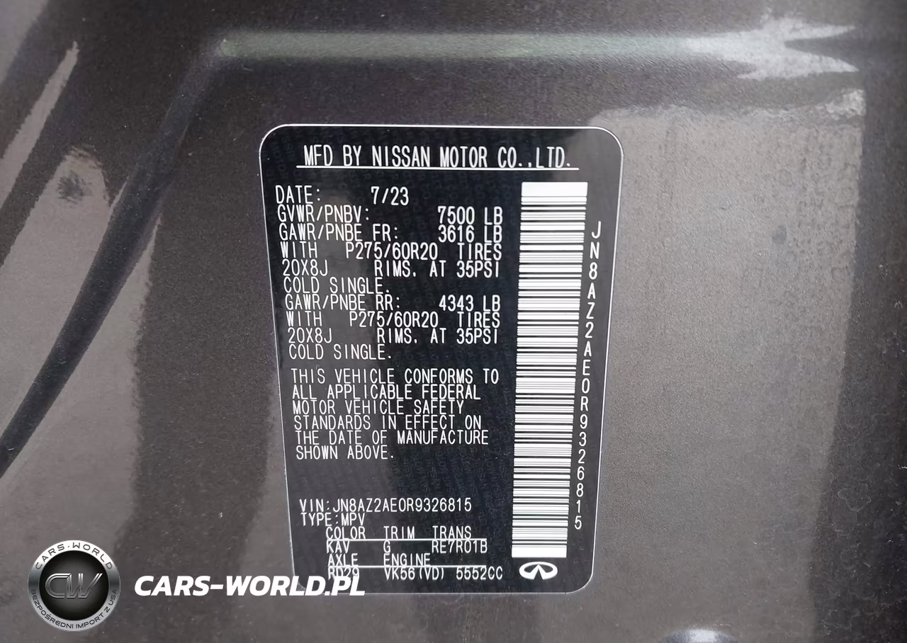 2024 Infiniti Qx80 Luxe Awd VIN:JN8AZ2AE0R9326815 - 9