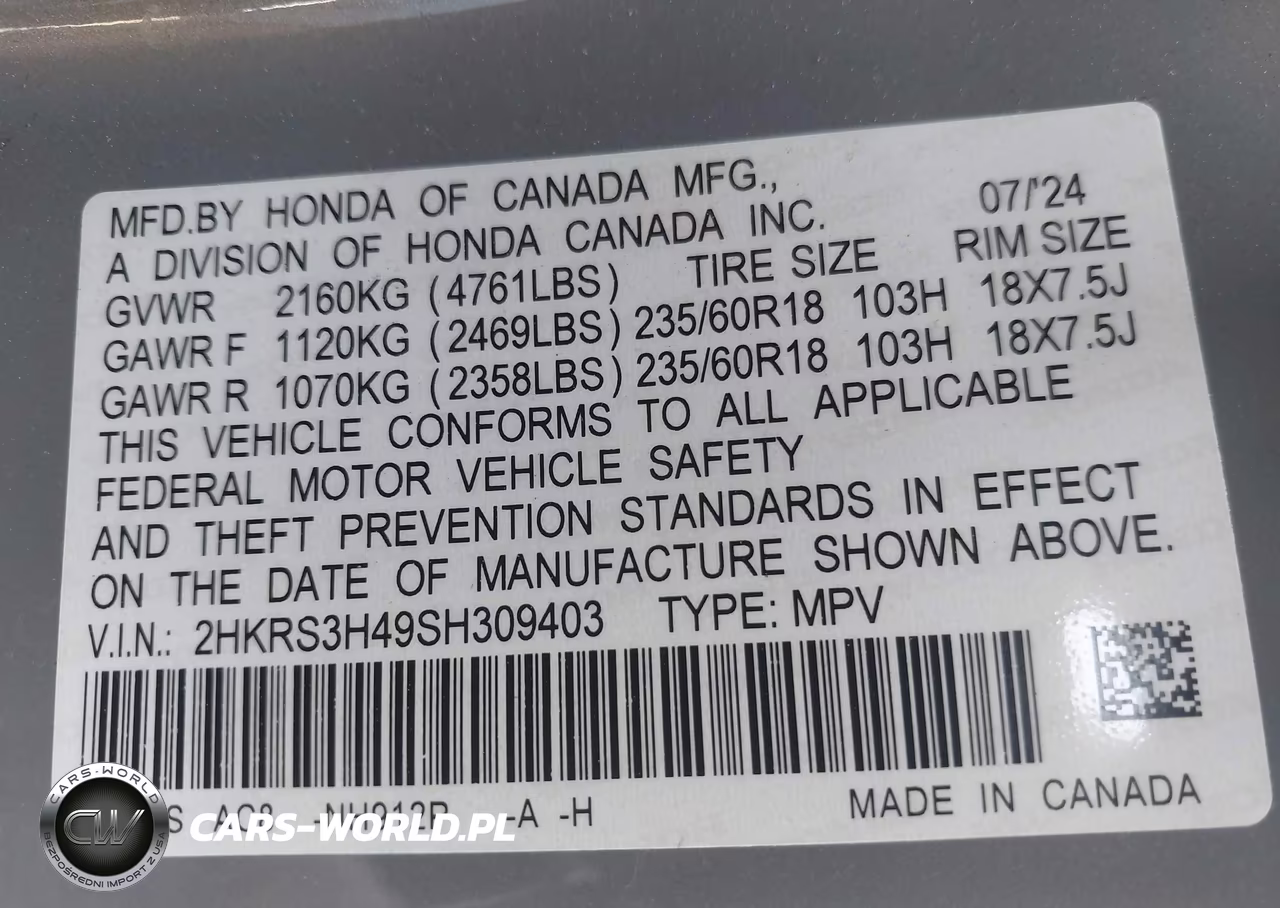 2025 Honda Cr-V Ex 2Wd VIN:2HKRS3H49SH309403 - 9