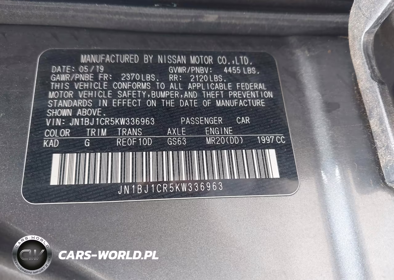 2019 Nissan Rogue Sport Sv VIN:JN1BJ1CR5KW336963 - 9