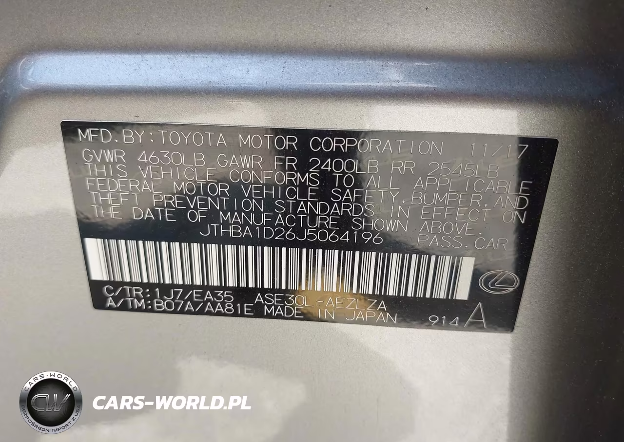 2018 Lexus Is 300 VIN:JTHBA1D26J5064196 - 9
