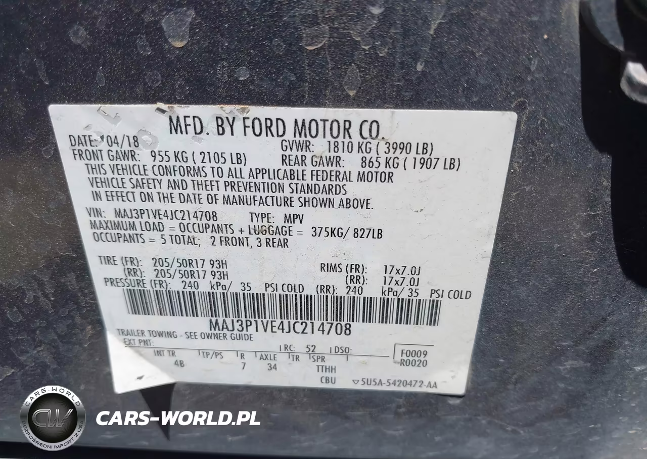2018 Ford Ecosport Titanium VIN:MAJ3P1VE4JC214708 - 9