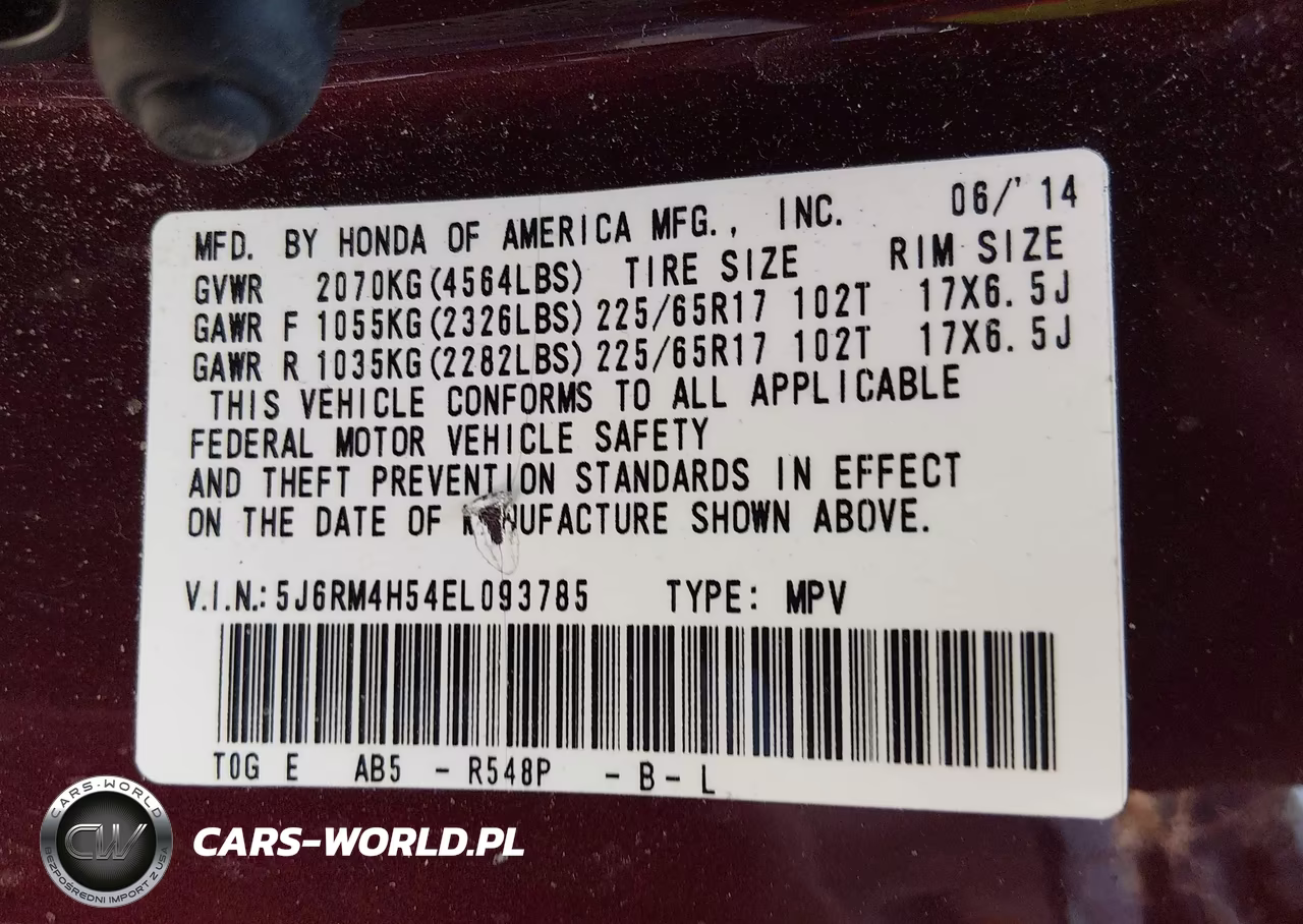2014 Honda Cr-V Ex VIN:5J6RM4H54EL093785 - 9