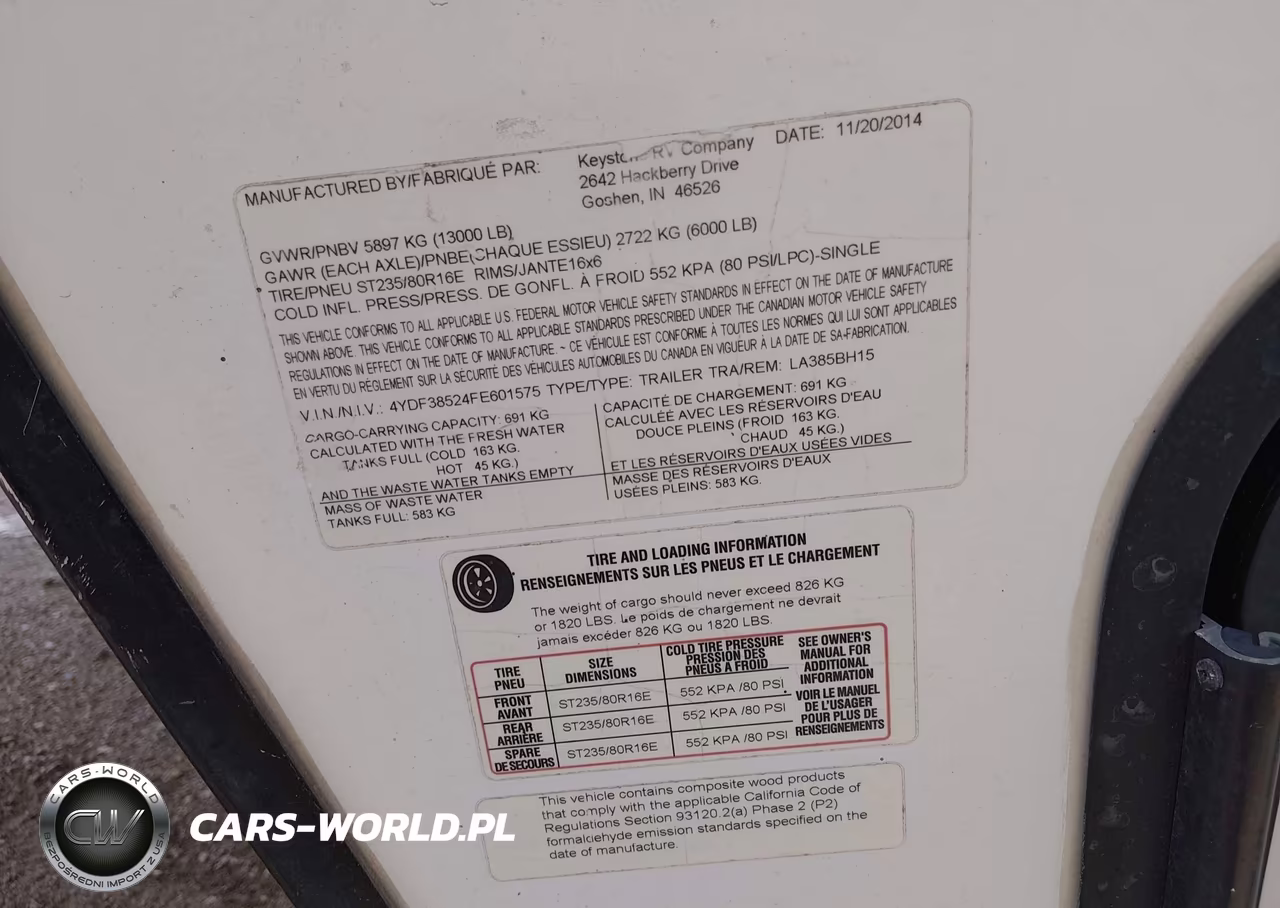 2017 Keystone Rv Other VIN:4YDF38524FE601575 - 7