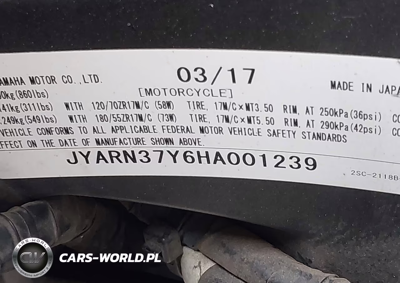 2017 Yamaha Fj09 C VIN:JYARN37Y6HA001239 - 10
