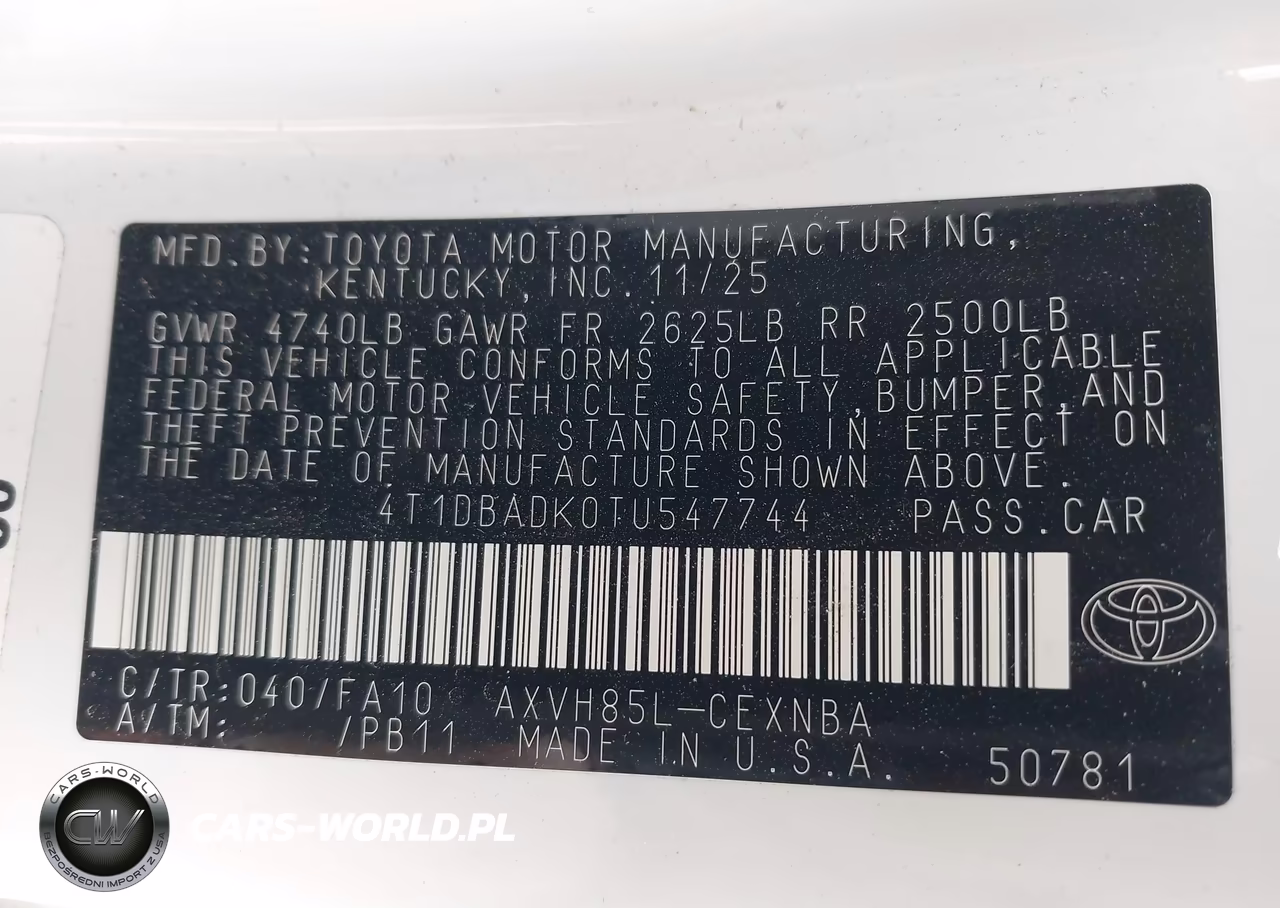 2026 Toyota Camry Le VIN:4T1DBADK0TU547744 - 9