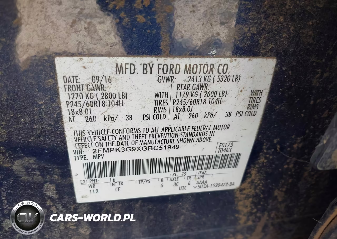 2016 Ford Edge Se VIN:2FMPK3G9XGBC51949 - 9