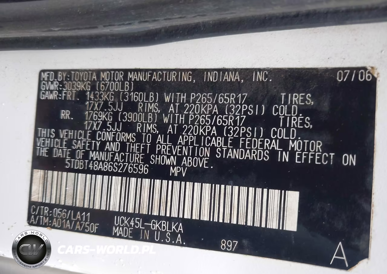 2006 Toyota Sequoia Limited V8 VIN:5TDBT48A86S276596 - 9