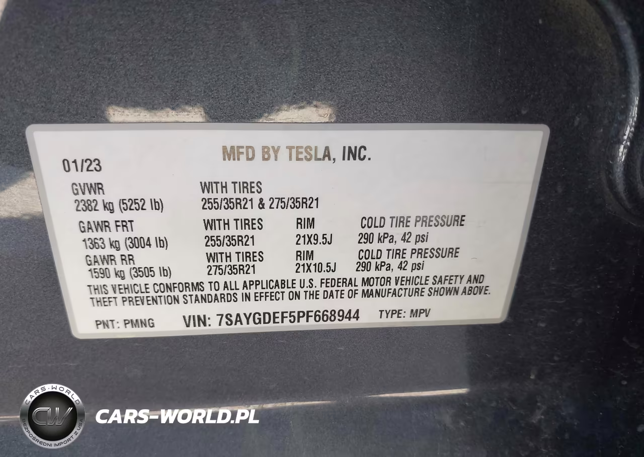 2023 Tesla Model Y Performance Dual Motor All-Wheel Drive VIN:7SAYGDEF5PF668944 - 9