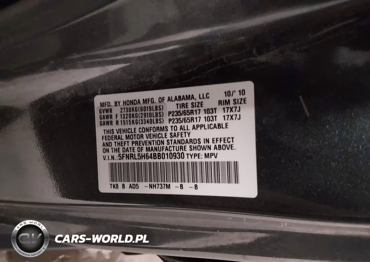 2011 Honda Odyssey Ex-L VIN:5FNRL5H64BB010930 - 9