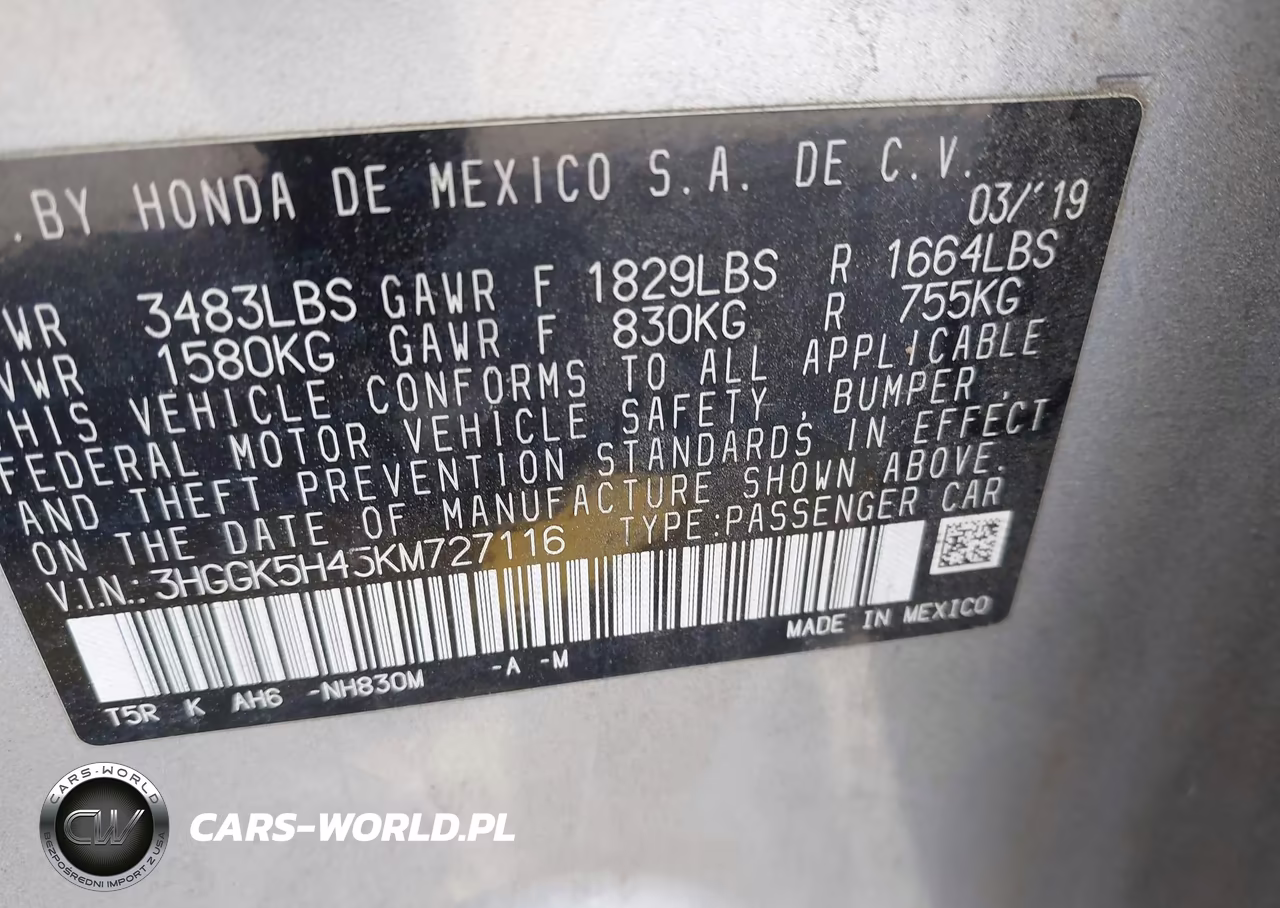 2019 Honda Fit Lx VIN:3HGGK5H45KM727116 - 9