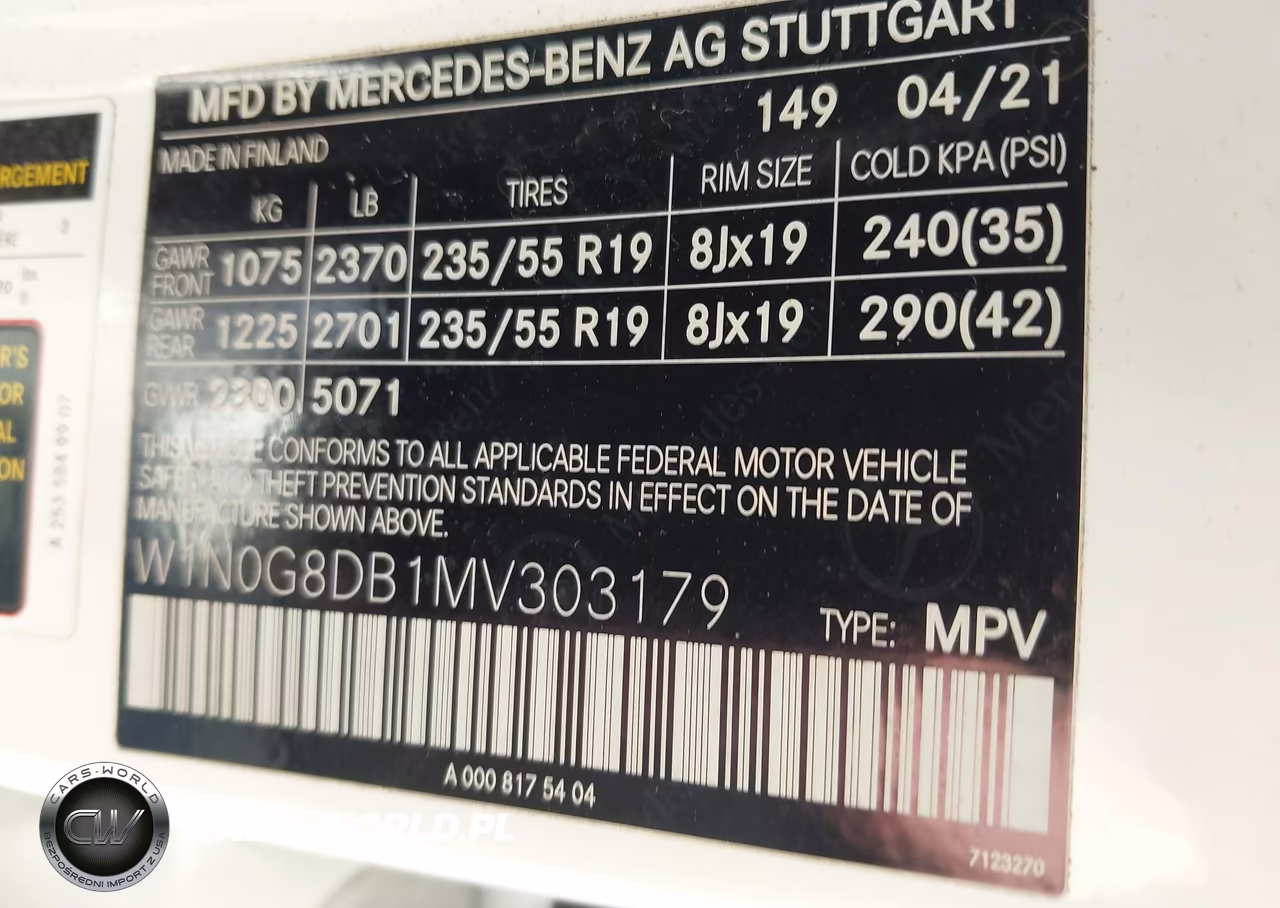 2021 Mercedes-Benz Glc 300 Suv VIN:W1N0G8DB1MV303179 - 9