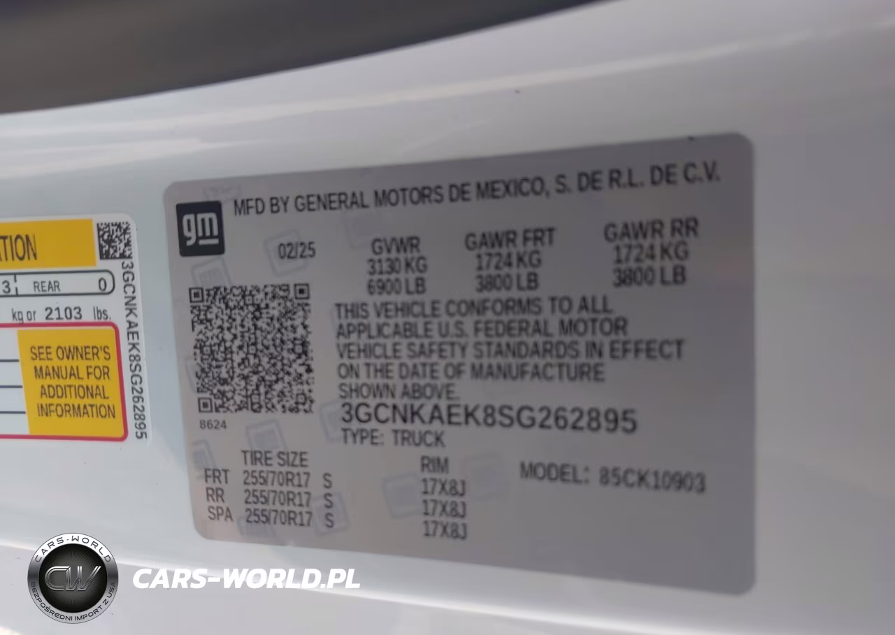 2025 Chevrolet Silverado 1500 4Wd Long Bed Wt VIN:3GCNKAEK8SG262895 - 9