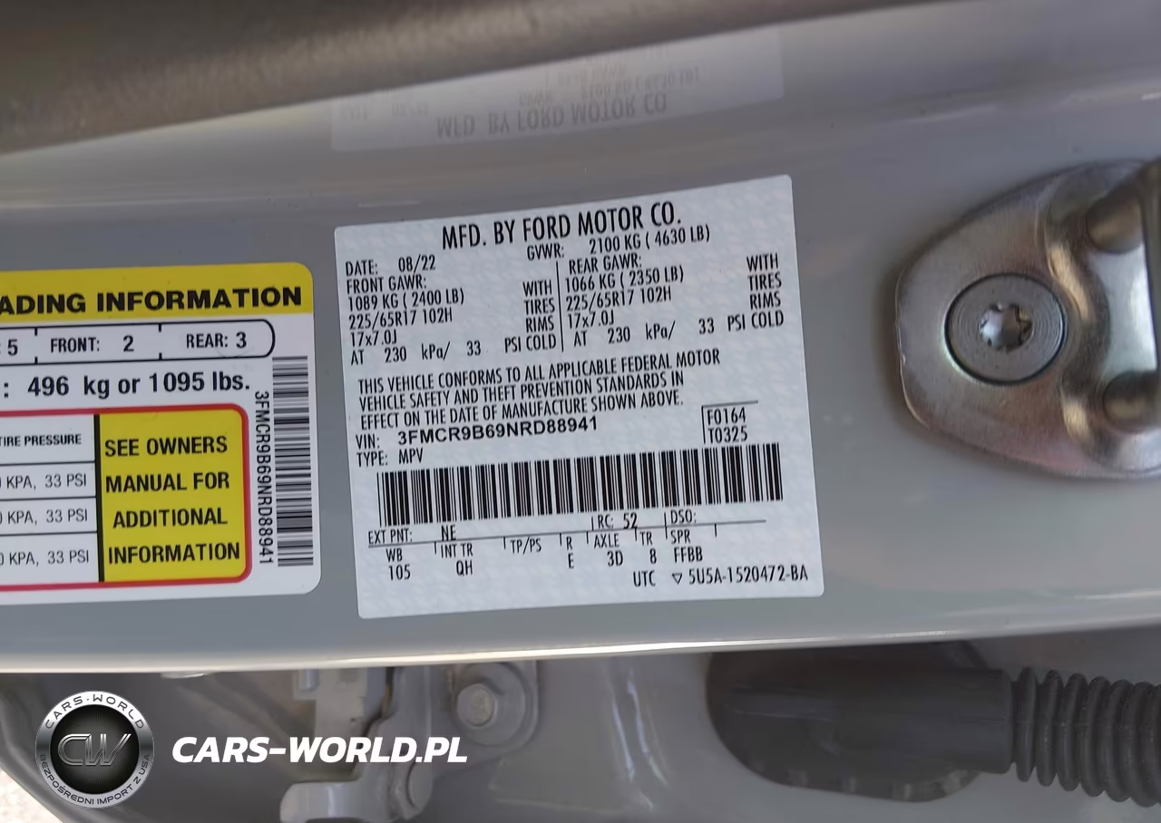 2022 Ford Bronco Sport Big Bend VIN:3FMCR9B69NRD88941 - 9