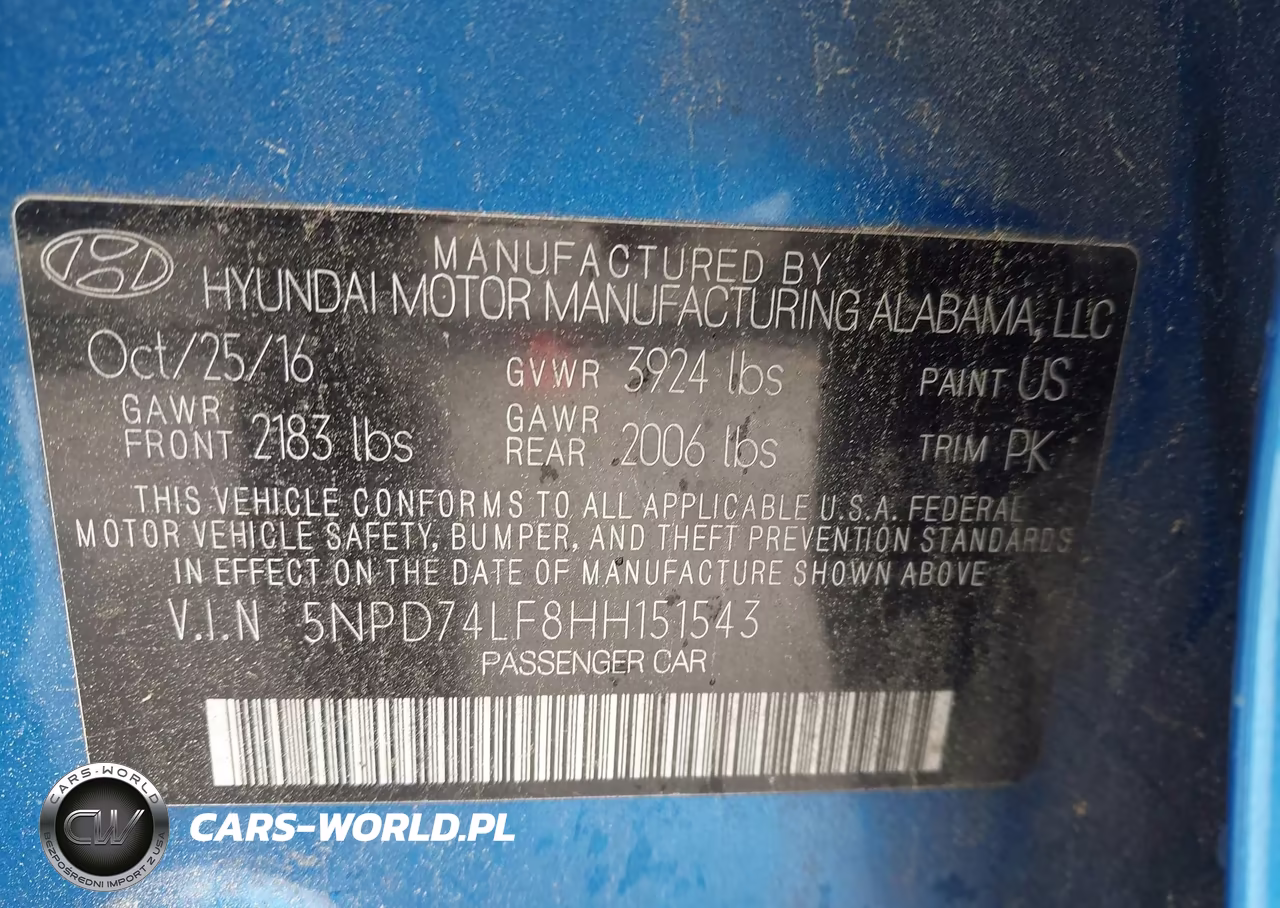 2017 Hyundai Elantra Se VIN:5NPD74LF8HH151543 - 9