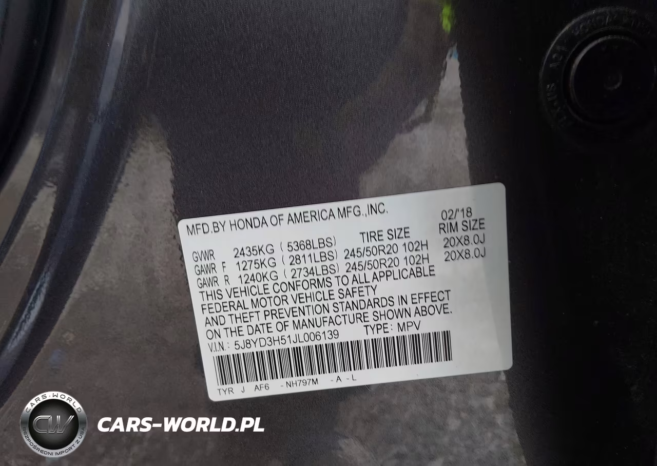 2018 Acura Mdx Technology Package Acurawatch Plus Pkg VIN:5J8YD3H51JL006139 - 9
