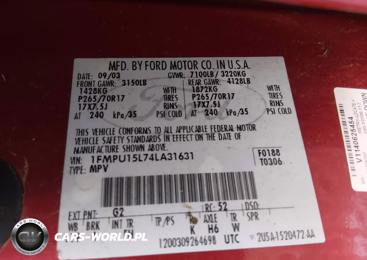 2004 Ford Expedition Xlt VIN:1FMPU15L74LA31631 - 9