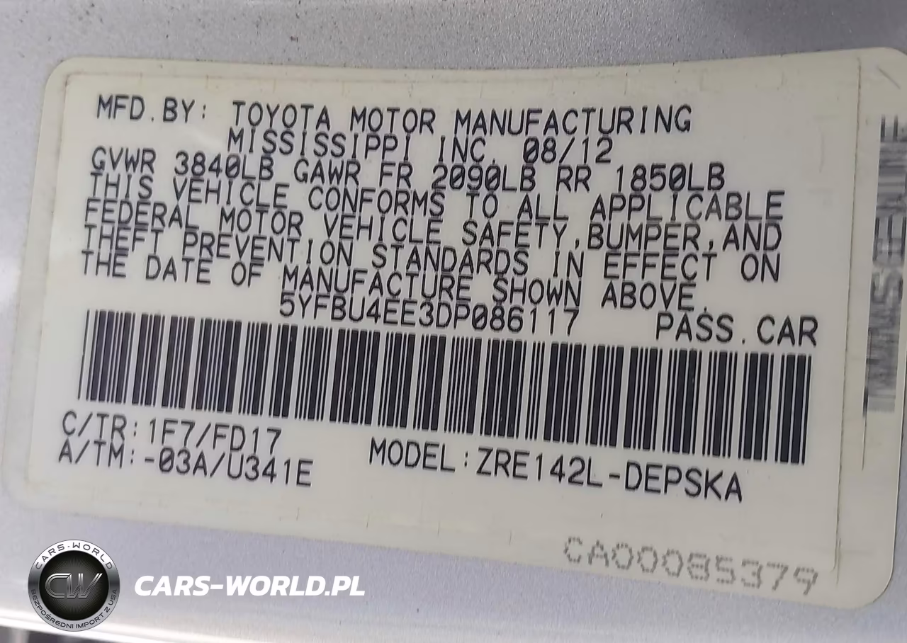 2013 Toyota Corolla S VIN:5YFBU4EE3DP086117 - 9