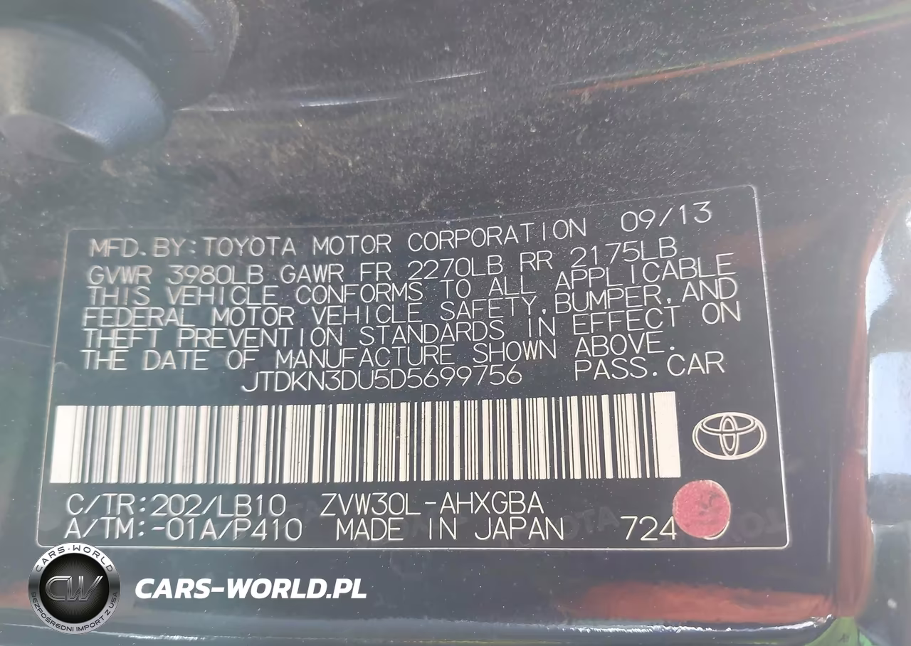 2013 Toyota Prius Four VIN:JTDKN3DU5D5699756 - 9