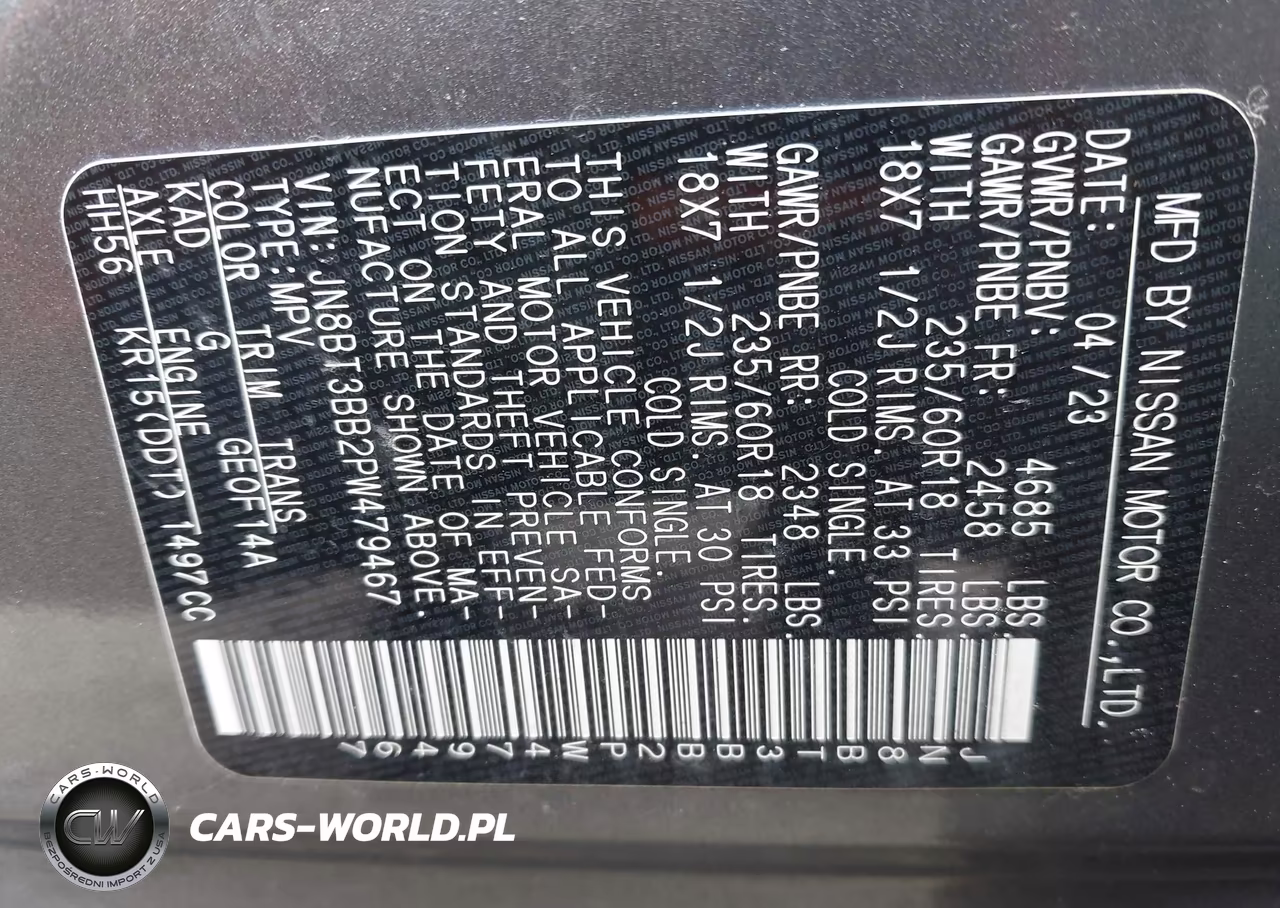 2023 Nissan Rogue Sv Intelligent Awd VIN:JN8BT3BB2PW479467 - 9