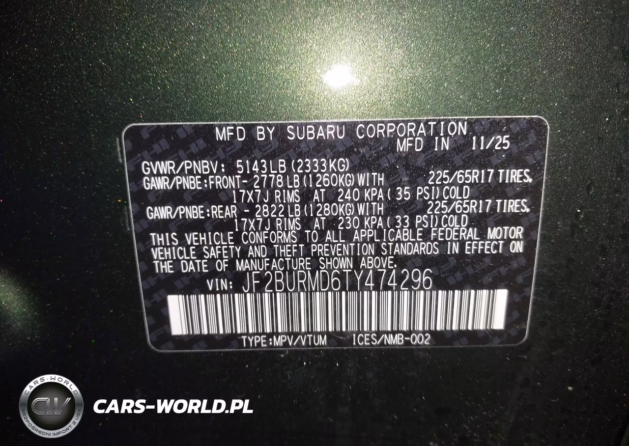 2026 Subaru Outback Wilderness VIN:JF2BURMD6TY474296 - 9