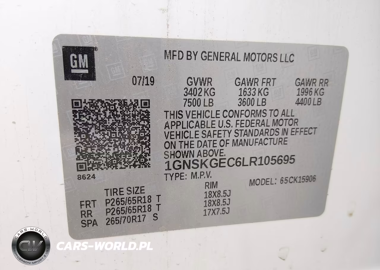2020 Chevrolet Suburban 4Wd Ls VIN:1GNSKGEC6LR105695 - 9