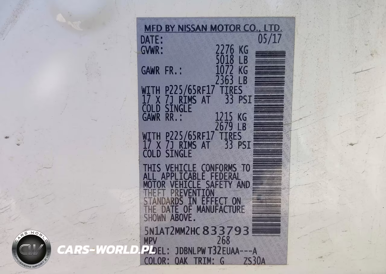 2017 Nissan Rogue S VIN:5N1AT2MM2HC833793 - 9