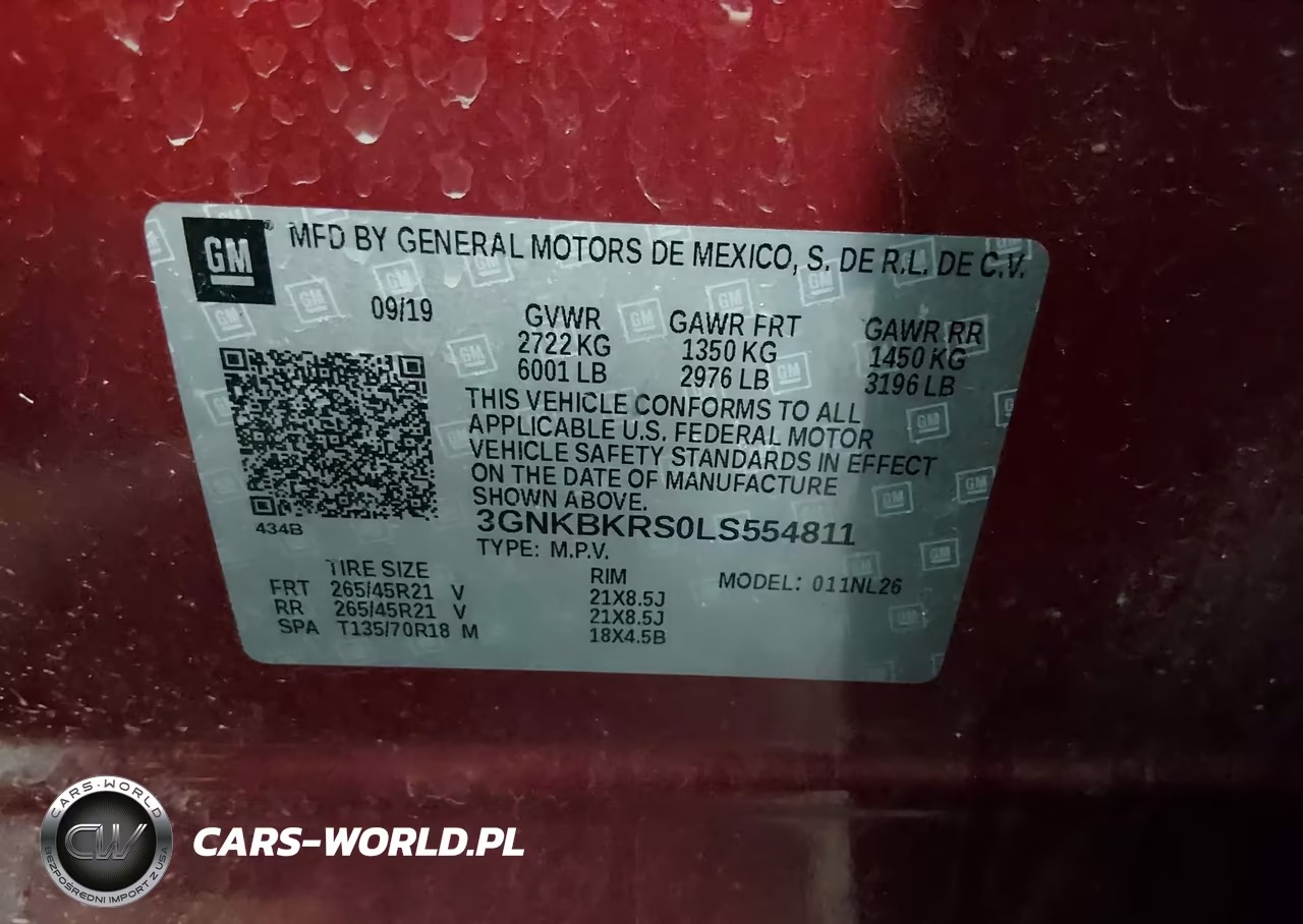 2020 Chevrolet Blazer Awd Rs VIN:3GNKBKRS0LS554811 - 9