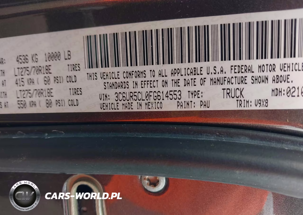 2015 Ram 2500 Tradesman VIN:3C6UR5CL0FG614553 - 9