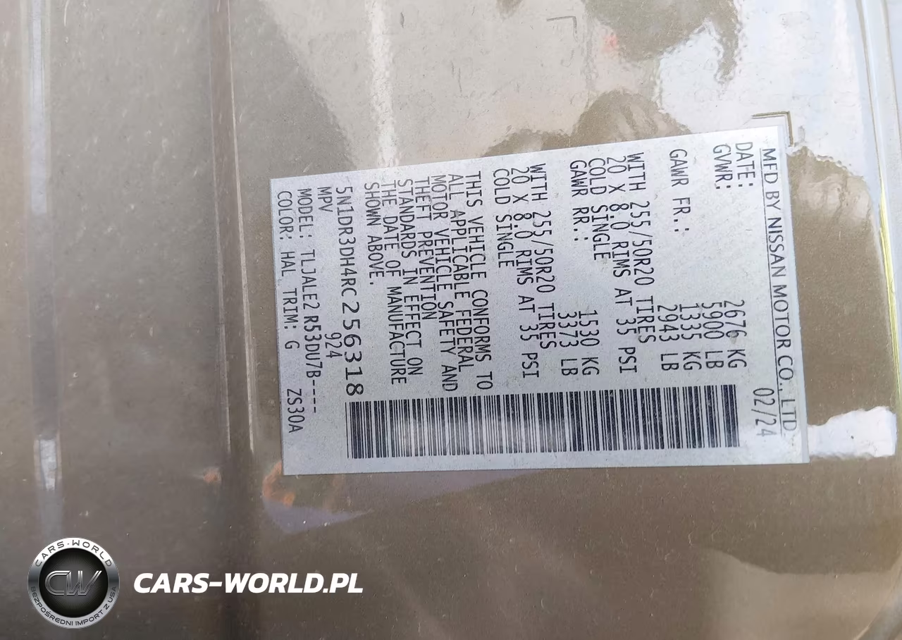 2024 Nissan Pathfinder Platinum Fwd VIN:5N1DR3DH4RC256318 - 9