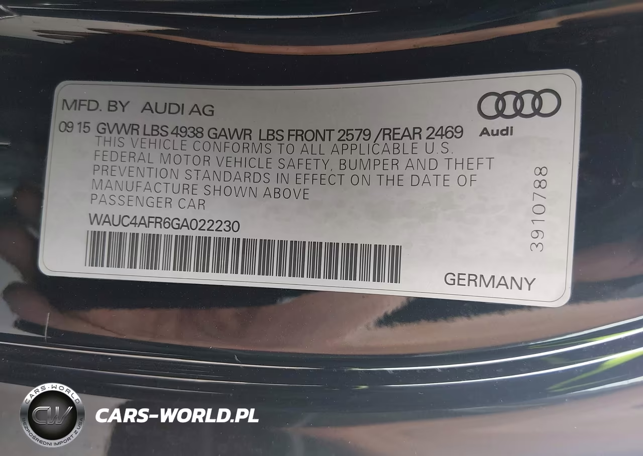 2016 Audi S5 3.0T Premium Plus VIN:WAUC4AFR6GA022230 - 9