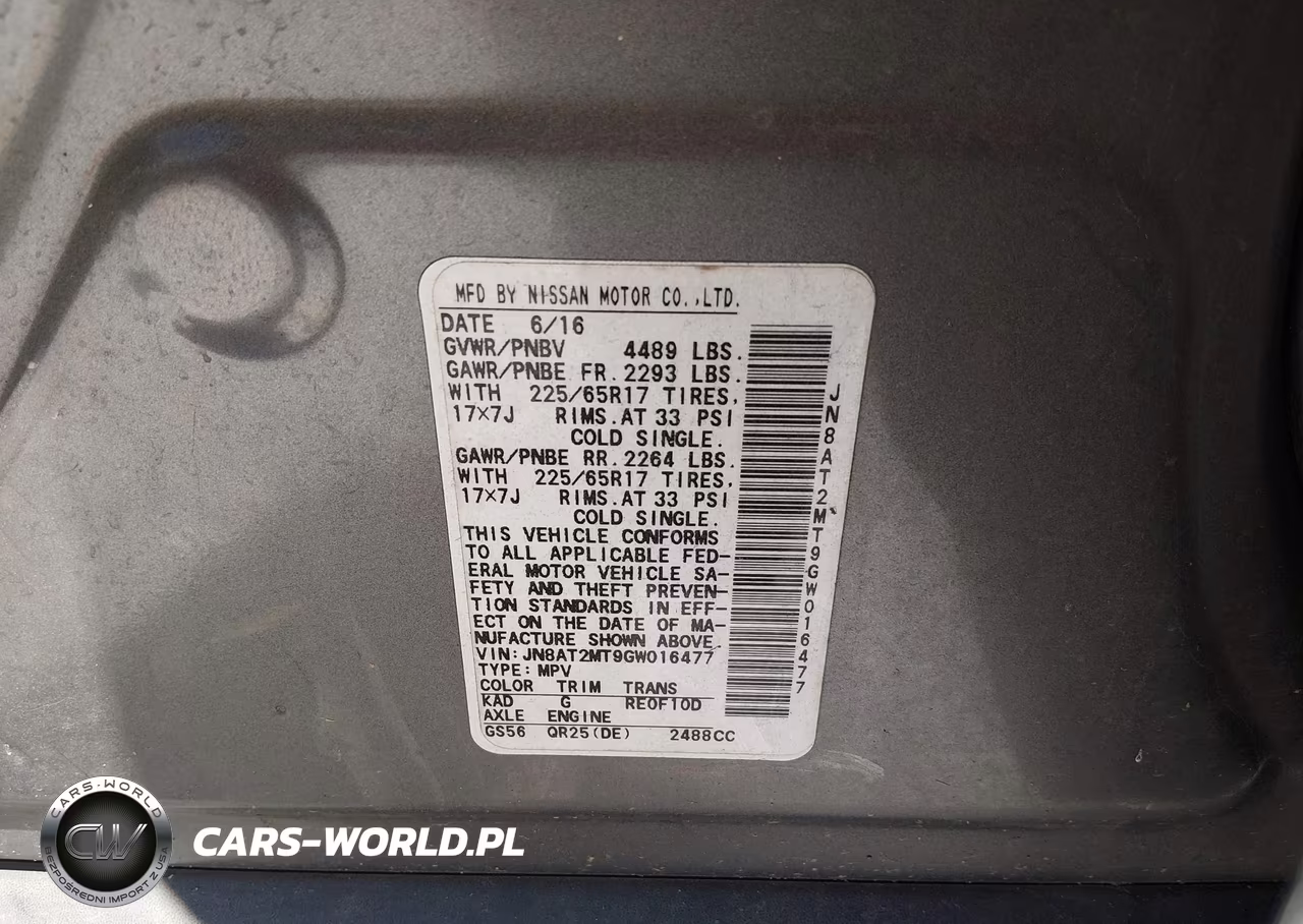 2016 Nissan Rogue S VIN:JN8AT2MT9GW016477 - 9