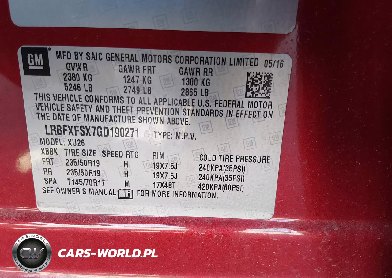 2016 Buick Envision Premium Ii VIN:LRBFXFSX7GD190271 - 9