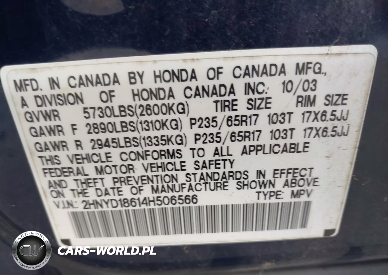 2004 Acura Mdx VIN:2HNYD18614H506566 - 9
