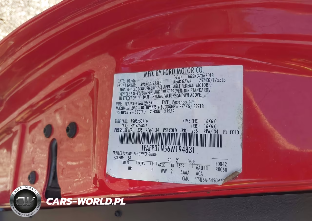 2006 Ford Focus Zx3 VIN:1FAFP31N56W194831 - 9
