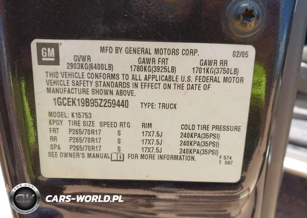 2005 Chevrolet Silverado 1500 Z71 VIN:1GCEK19B95Z259440 - 9