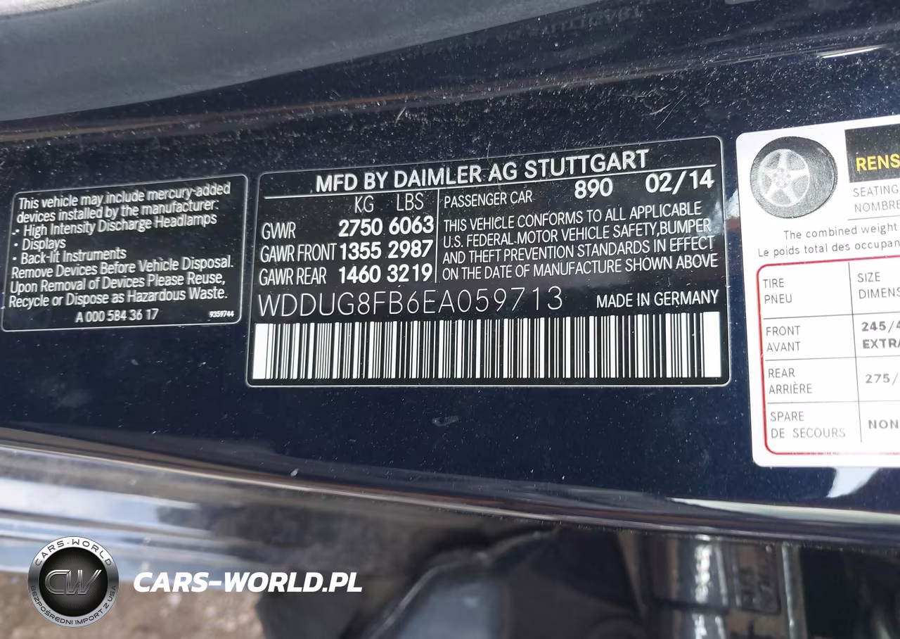 2014 Mercedes-Benz S 550 4Matic VIN:WDDUG8FB6EA059713 - 9