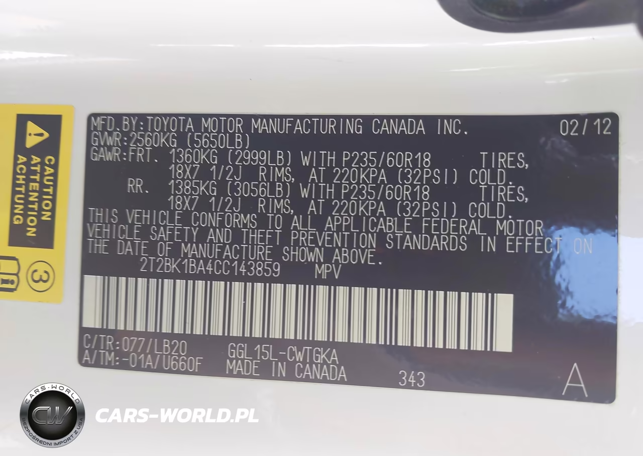 2012 Lexus Rx 350 VIN:2T2BK1BA4CC143859 - 9