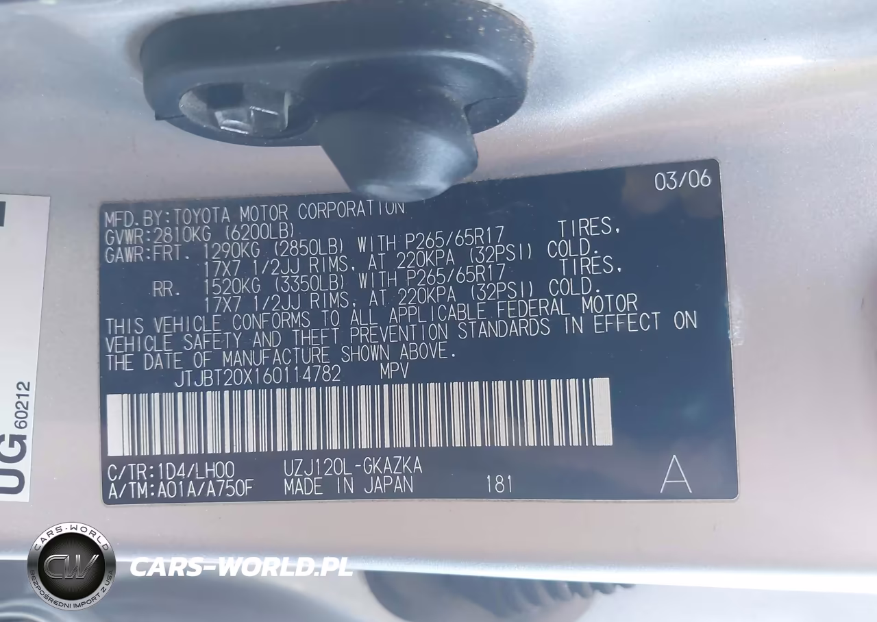 2006 Lexus Gx 470 VIN:JTJBT20X160114782 - 9